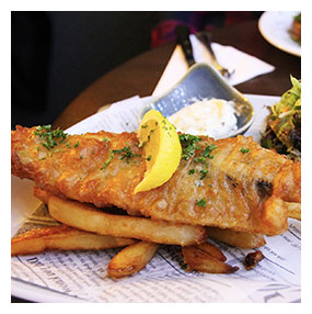 photo d'un plat de fish n' chips