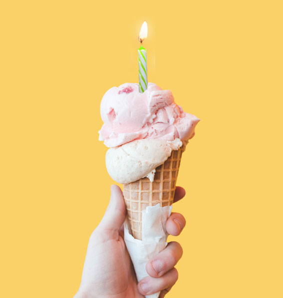 cône glace bougie