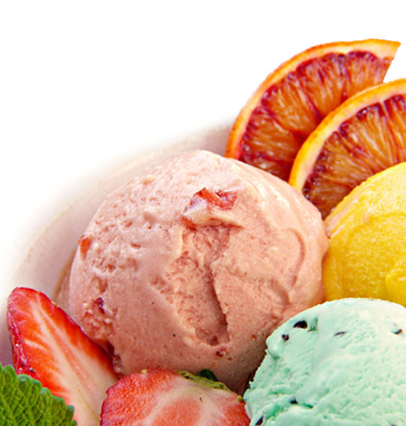 assortiment glaces fruits