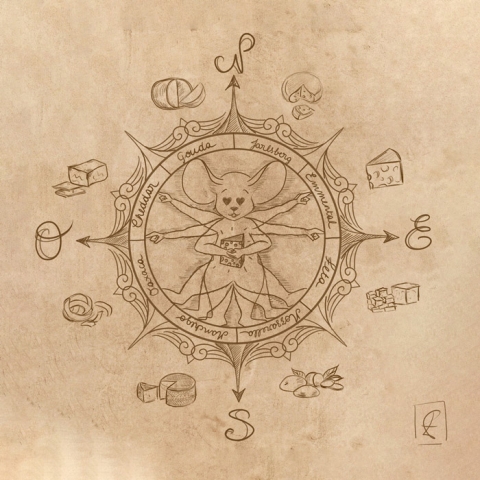 Inktober, Compass | Digital painting 2021