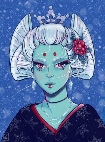 OYUKI, Yuki-Onna | Digital Painting 2022